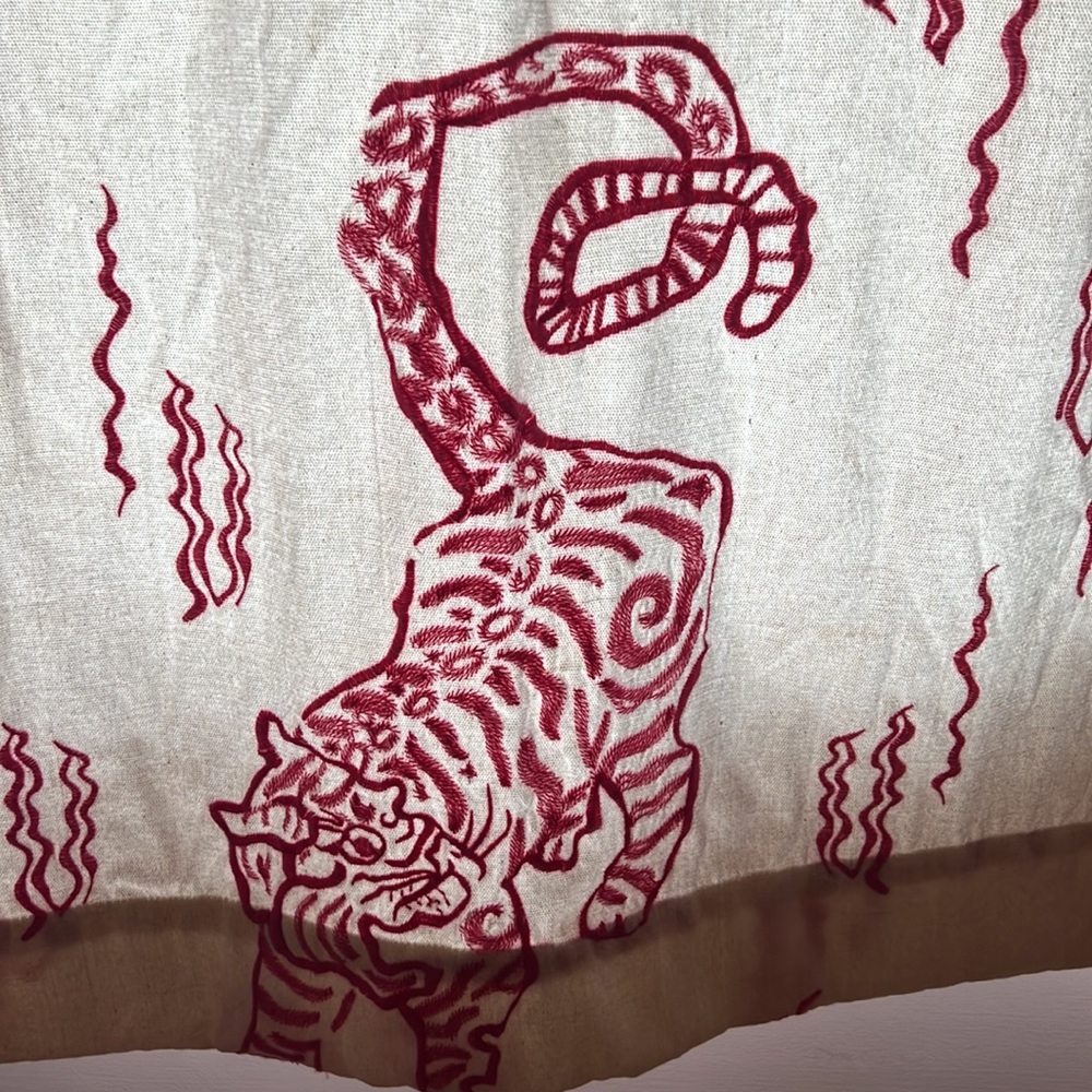 Brand new Anthropologie Tiger curtains! Pink in color 50”x63”. - Picture 5 of 7